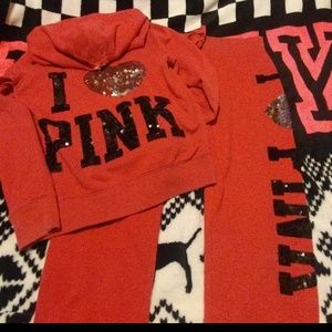 VS VICTORIA'S SECRET PINK OUTFIT SET SWEATSUIT JOG